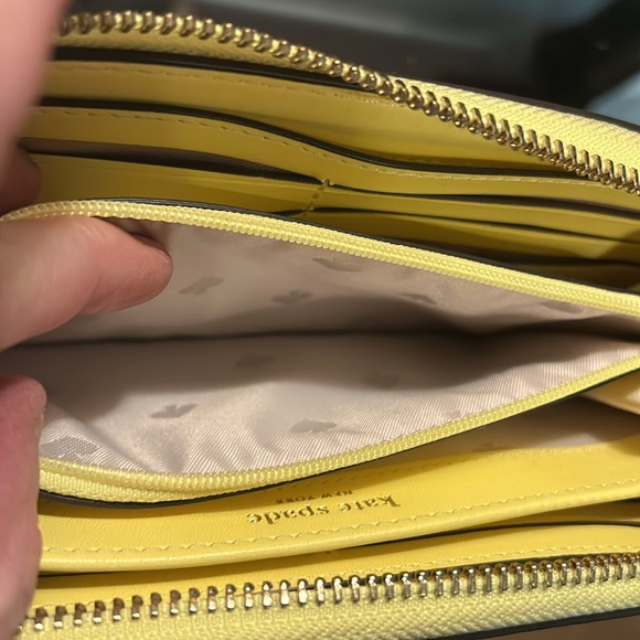 Kate Spade New York Yellow Staci pebbled leather large Continental wallet - Picture 5 of 9